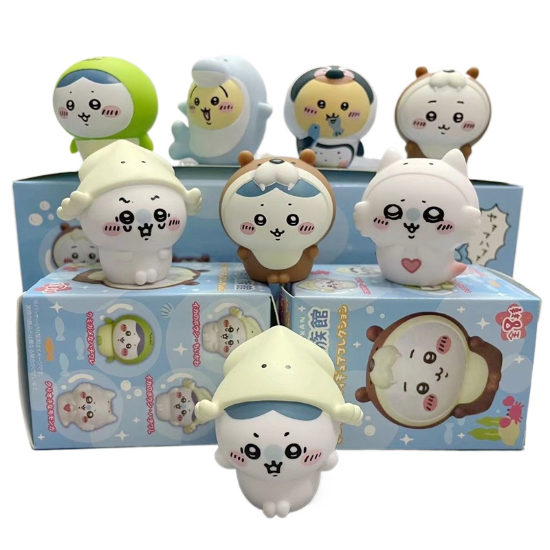 Aquarium And Marine - 8 figurines/boîte Kawaii Chiikawa Aquarium –