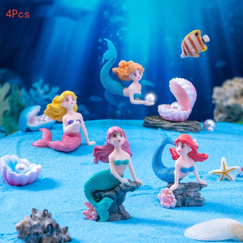 Marine Aquarium For Sale - Figurines miniatures de petite sirène en